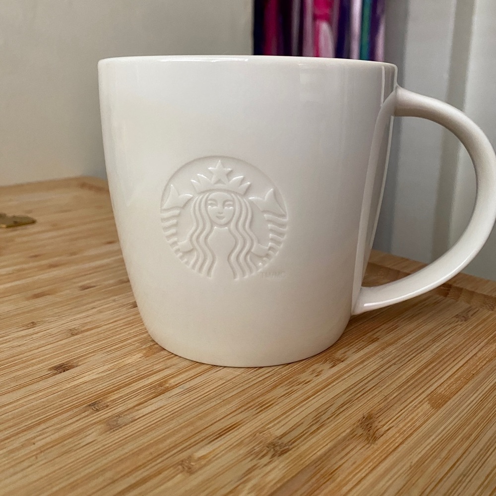 vintage Starbucks large white coffee mug